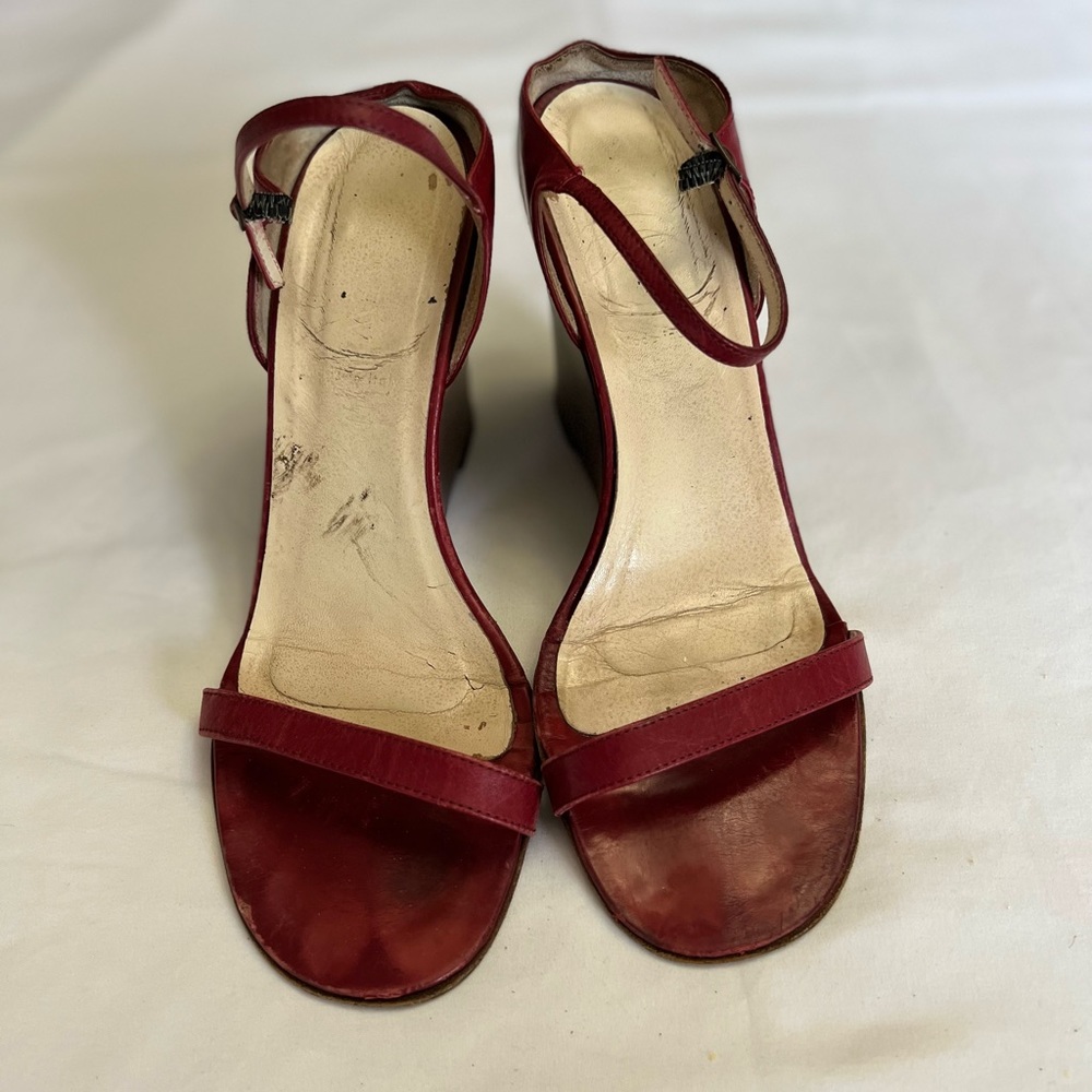 J Crew Strappy Wedge Heels Made In Italy size 8